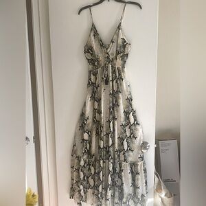 EUC Karma Highway Maxi Dress Snake Print One Size Fits Most